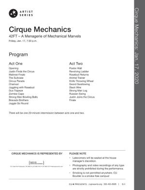 Cirque Mechanics: Jan