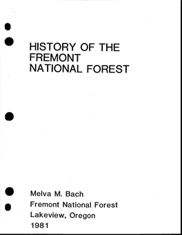 History of the National Forest