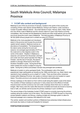South Malekula Area Council; Malampa Province