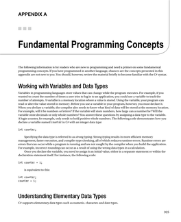 Fundamental Programming Concepts