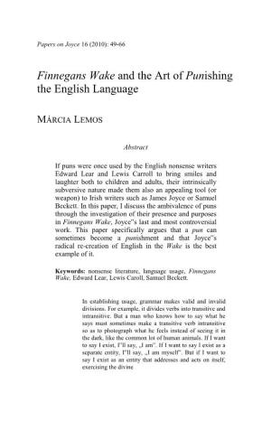 Finnegans Wake and the Art of Punishing the English Language