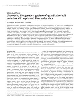 Uncovering the Genetic Signature of Quantitative Trait Evolution with Replicated Time Series Data