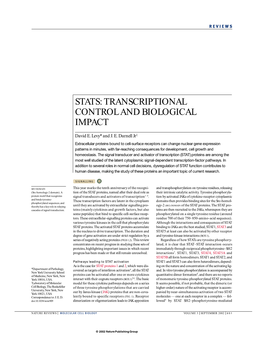 Stats: Transcriptional Control and Biological Impact