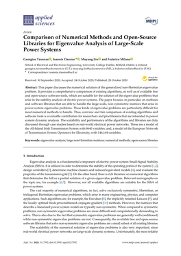 Comparison of Numerical Methods and Open-Source Libraries for Eigenvalue Analysis of Large-Scale Power Systems