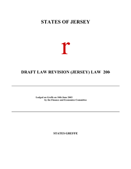 Draft Law Revision (Jersey) Law 200