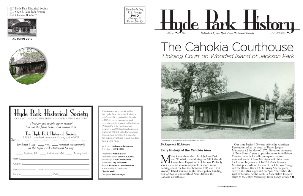 The Cahokia Courthouse Holding Court on Wooded Island of Jackson Park