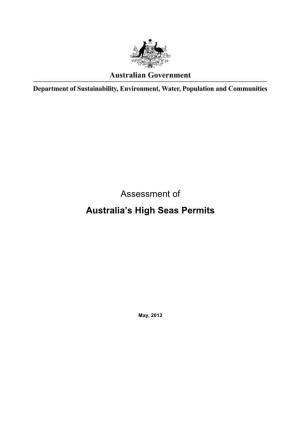 Assessment of Australia's High Seas Permits