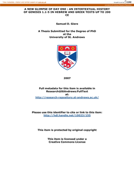 Samuel D Giere Phd Thesis