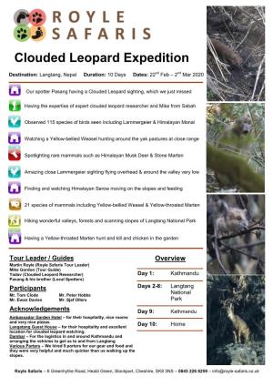Clouded Leopard Expedition