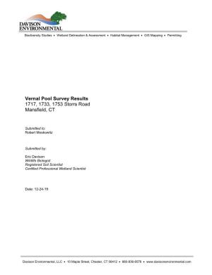 W1614 Vernal Pool Survey Report 12-16-19