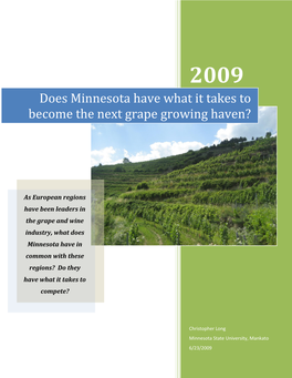 Does Minnesota Have What It Takes to Become the Next Grape Growing Haven?