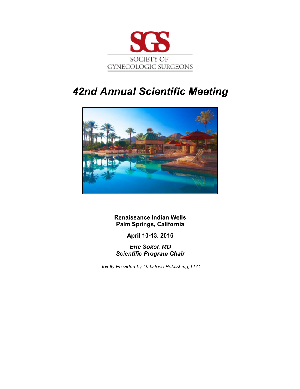 2016 Scientific Meeting