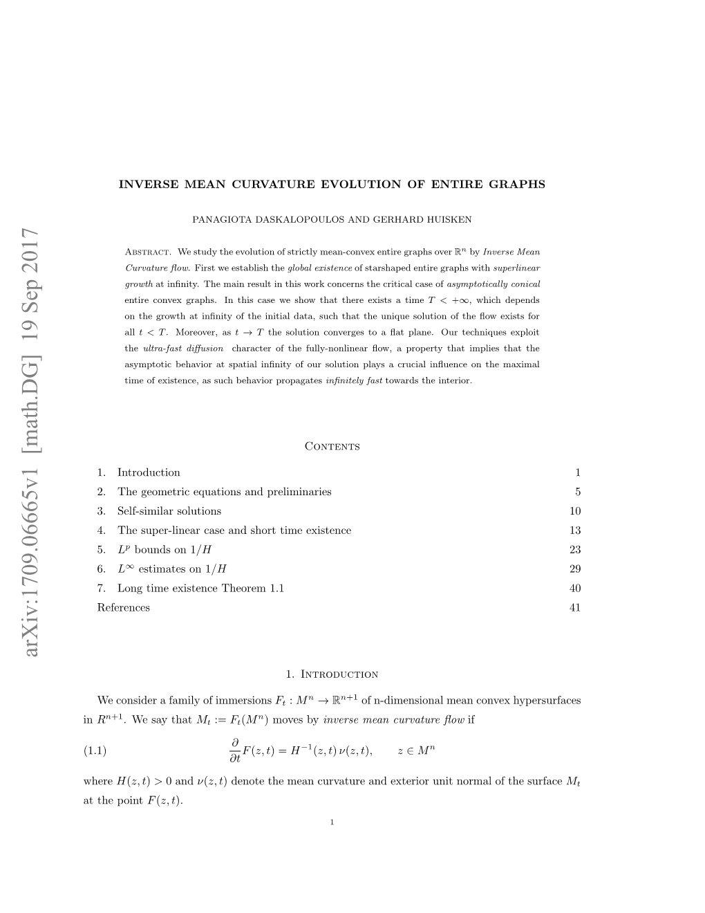 Inverse Mean Curvature Evolution of Entire Graphs