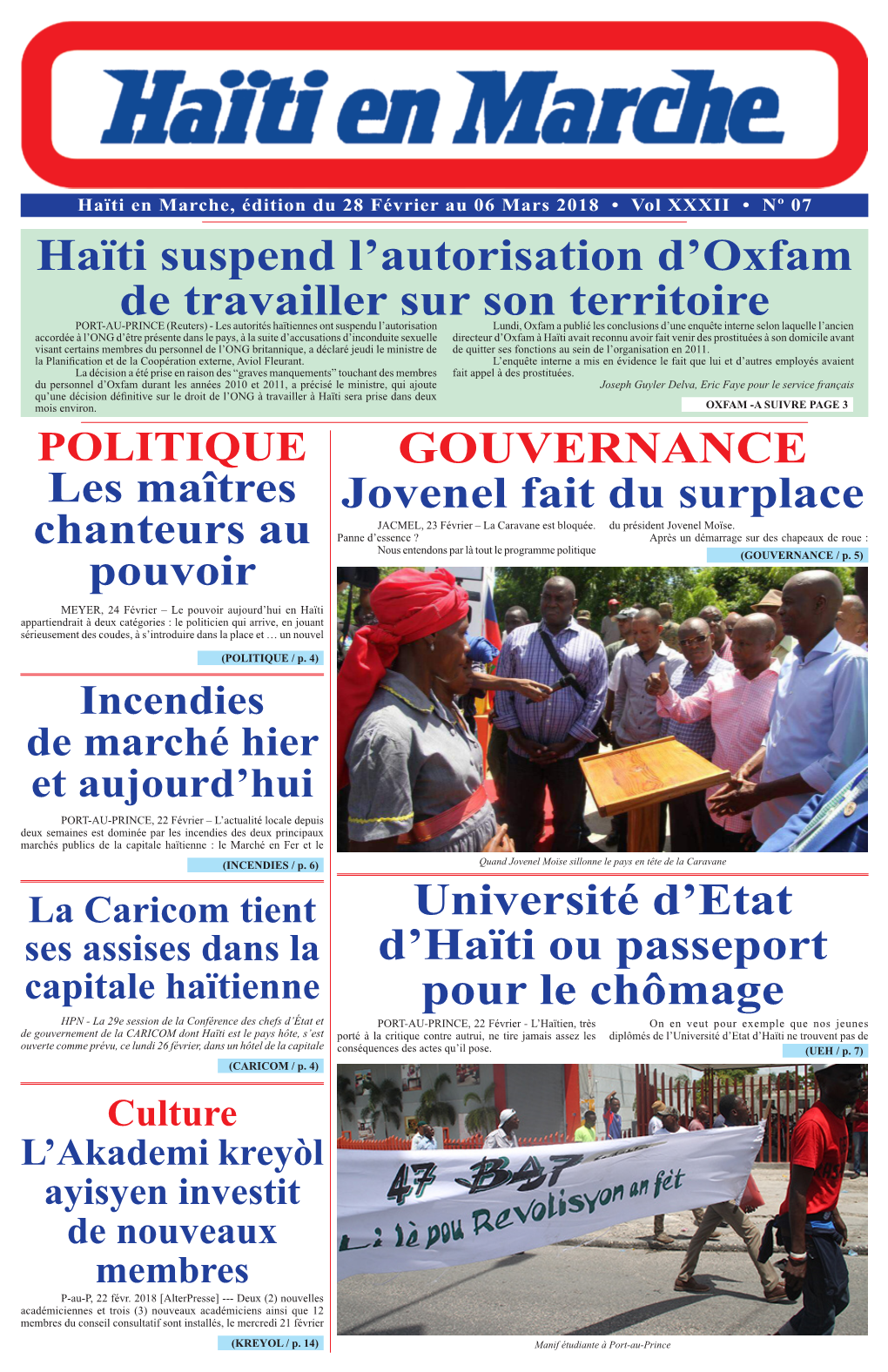 GOUVERNANCE Jovenel Fait Du Surplace Haïti Suspend L