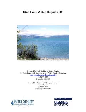 Utah Lake Watch Report 2005