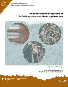 An Annotated Bibliography of Acleris Variana and Acleris Gloverana