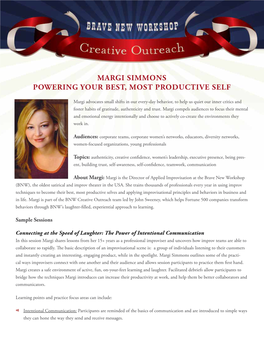 Margi Simmons Powering Your Best, Most Productive Self