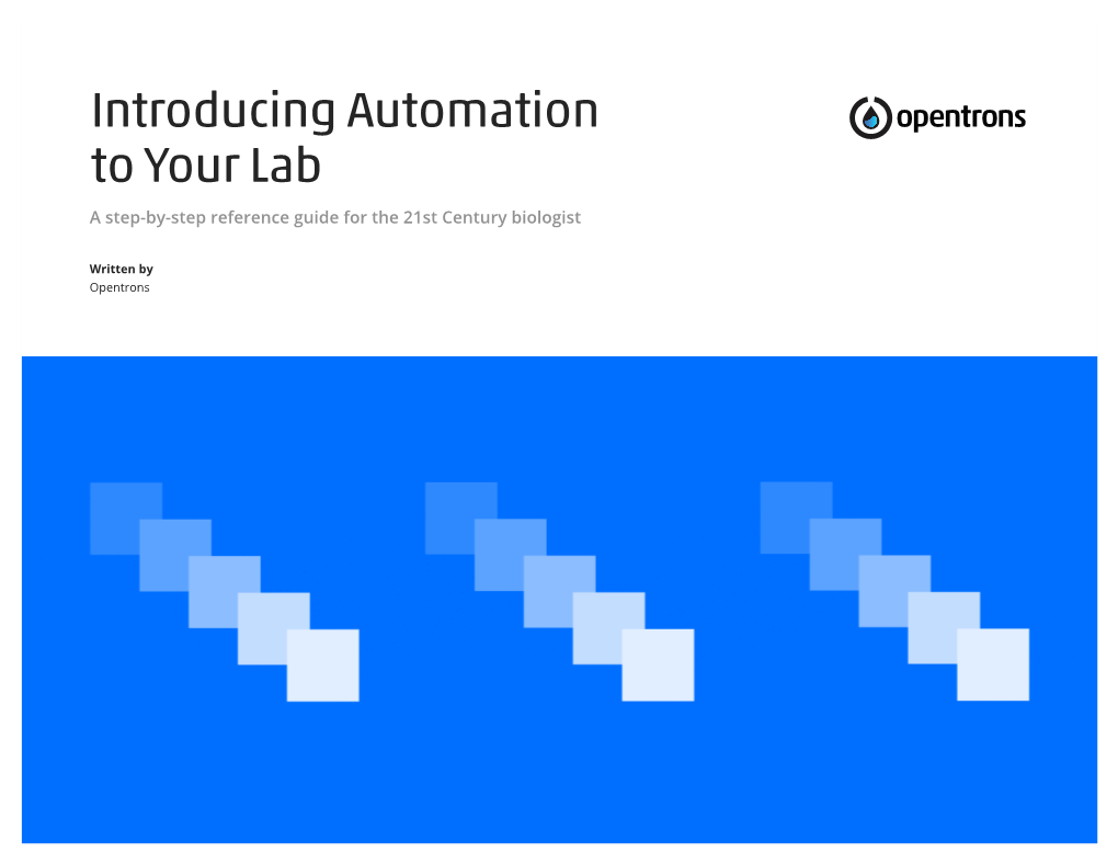 Introducing Automation to Your Lab