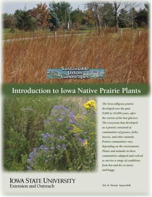 Introduction to Iowa Native Prairie Plants