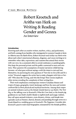 Robert Kroetsch and Aritha Van Herk on Writing & Reading Gender and Genres