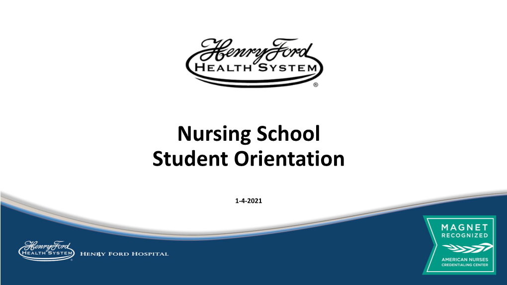 Nursing School Student Orientation