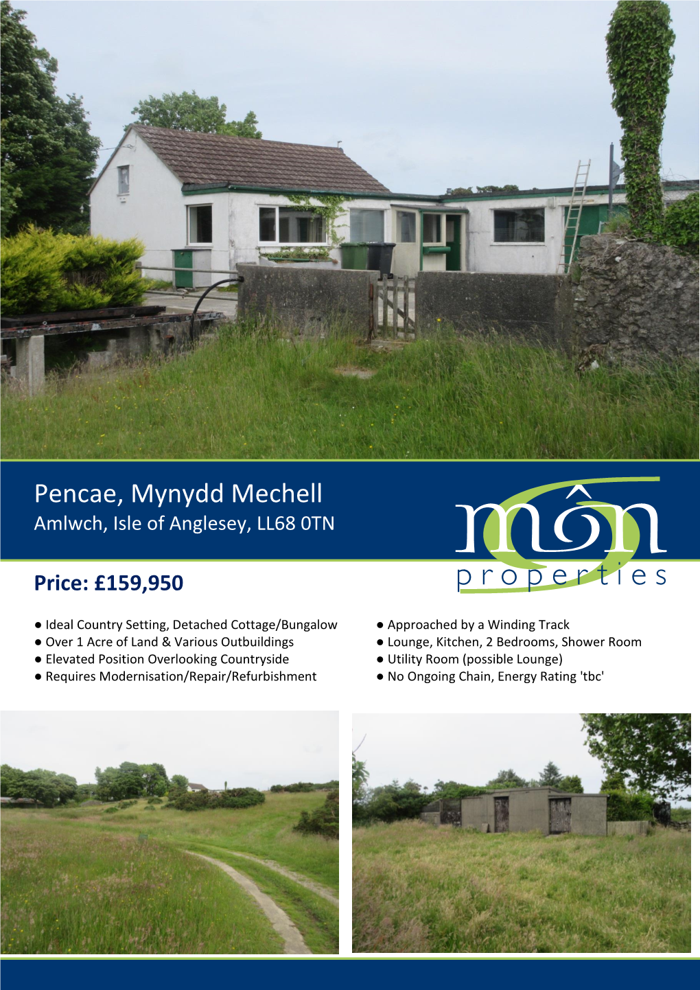 Pencae, Mynydd Mechell Amlwch, Isle of Anglesey, LL68 0TN