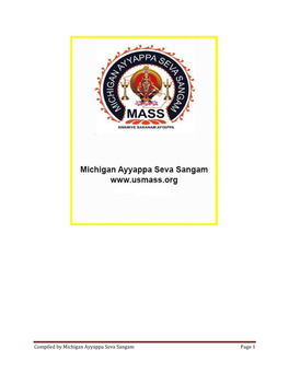 Compiled by Michigan Ayyappa Seva Sangam Page 1