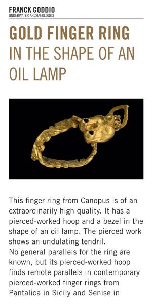 Gold Finger Ring in the Shape of an Oil Lamp