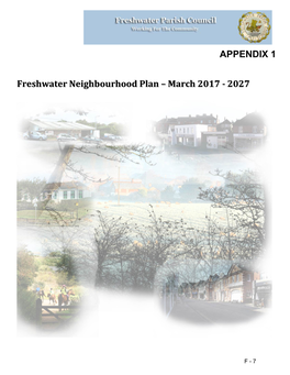 Freshwater Neighbourhood Plan – March 2017 - 2027