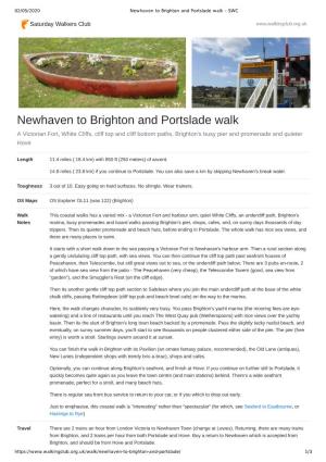 Newhaven to Brighton and Portslade Walk - SWC