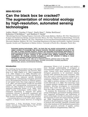 The Augmentation of Microbial Ecology by High-Resolution, Automated Sensing Technologies