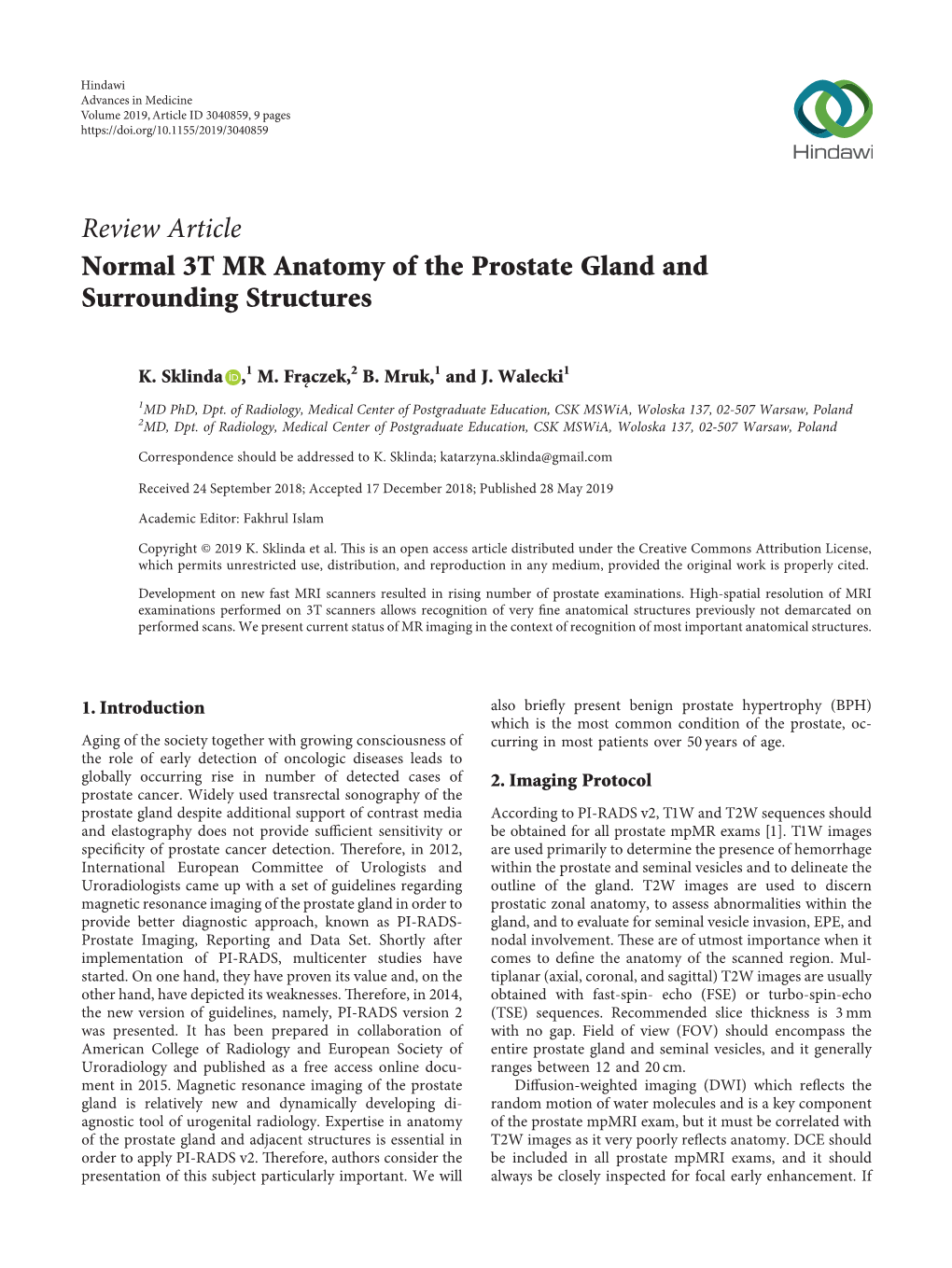 Normal 3T MR Anatomy of the Prostate Gland and Surrounding Structures