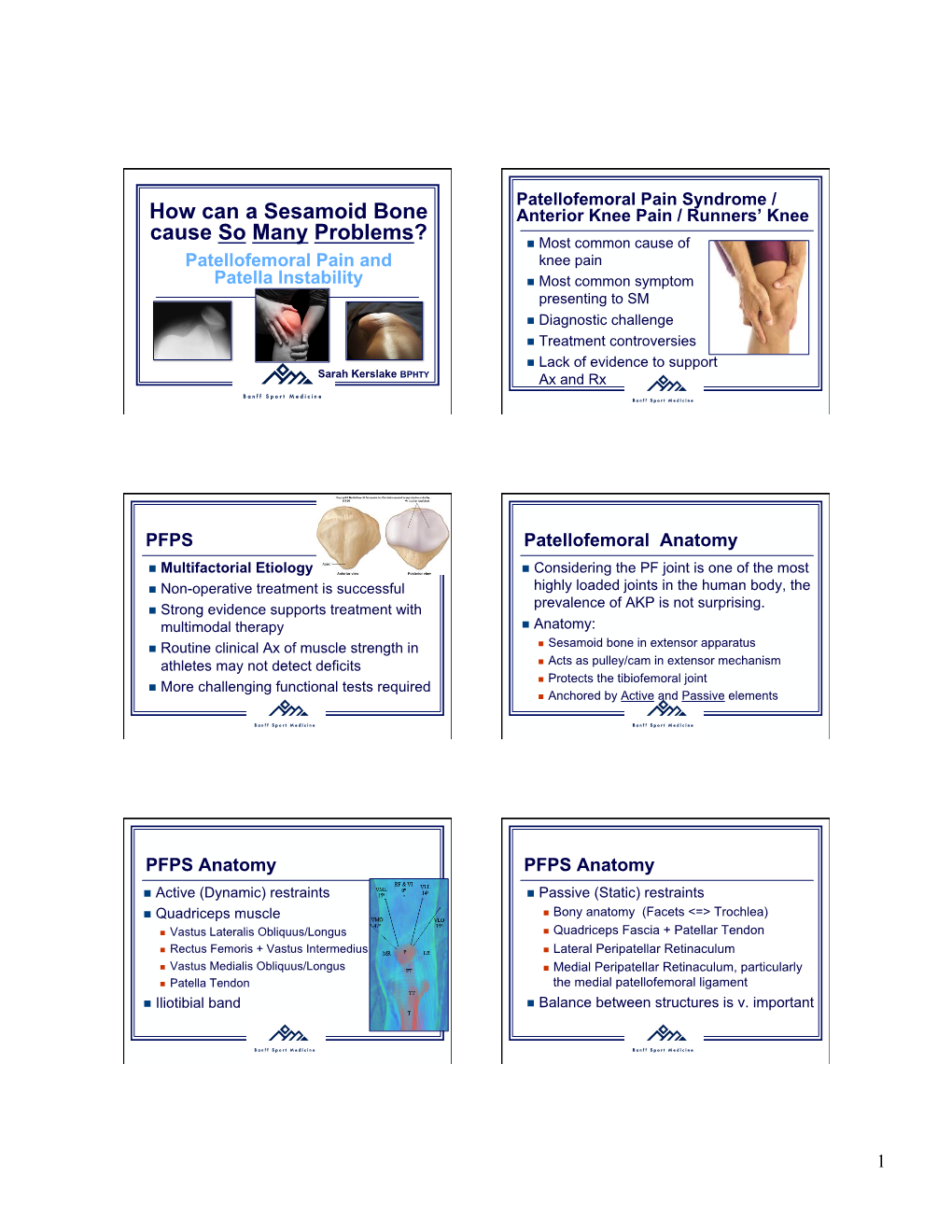 Patellofemoral SMCA 2014 Handout