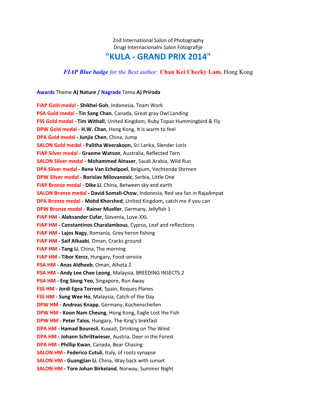 "Kula - Grand Prix 2014"