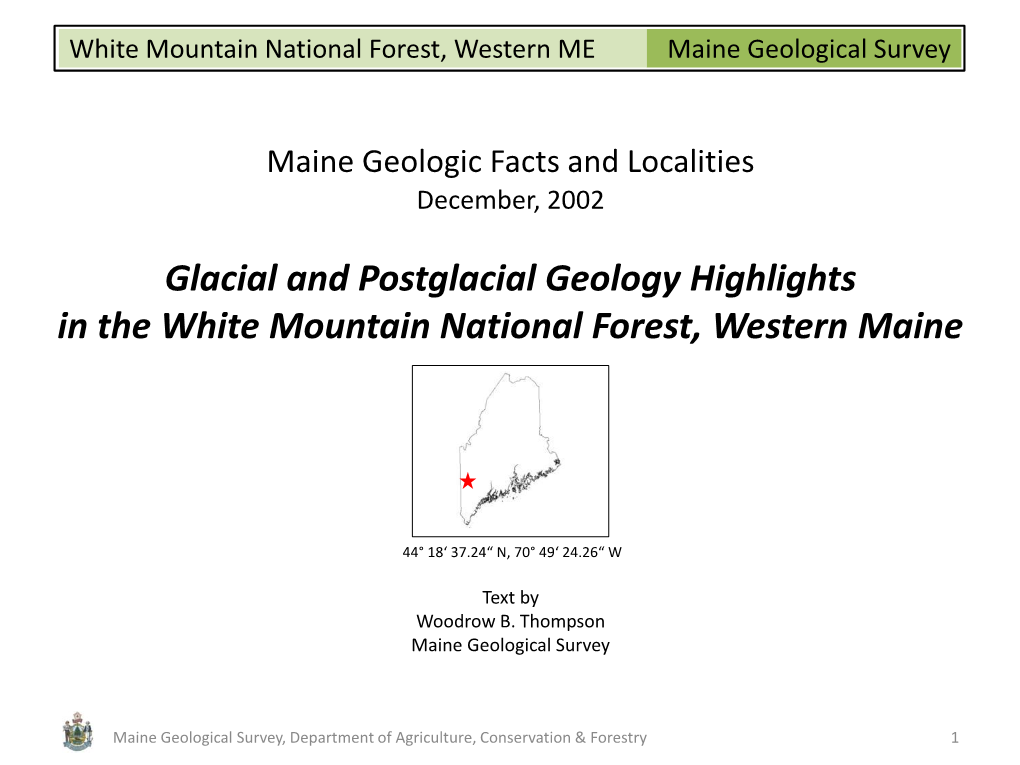 Geologic Site of the Month: Glacial and Postglacial