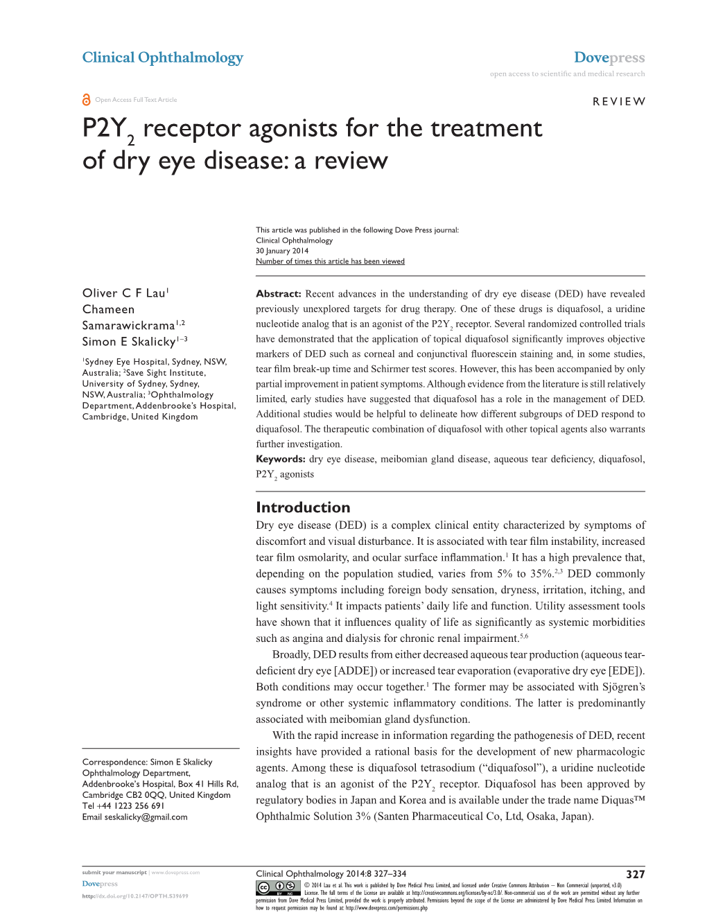 P2Y Receptor Agonists for the Treatment of Dry