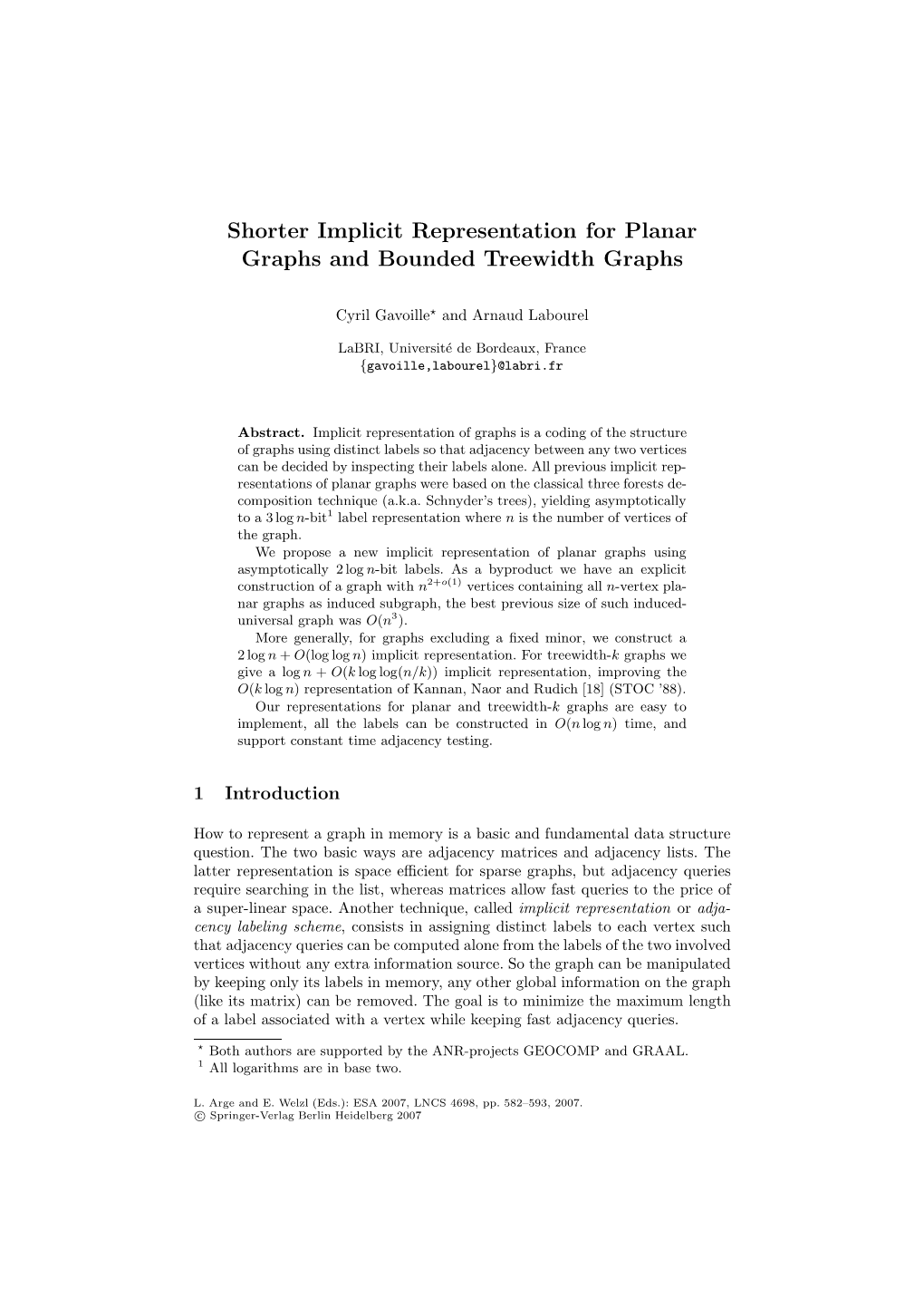 Shorter Implicit Representation for Planar Graphs and Bounded Treewidth Graphs