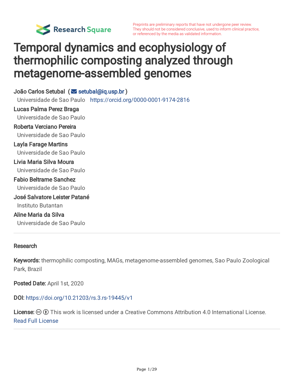 Temporal Dynamics and Ecophysiology of Thermophilic Composting Analyzed Through Metagenome-Assembled Genomes