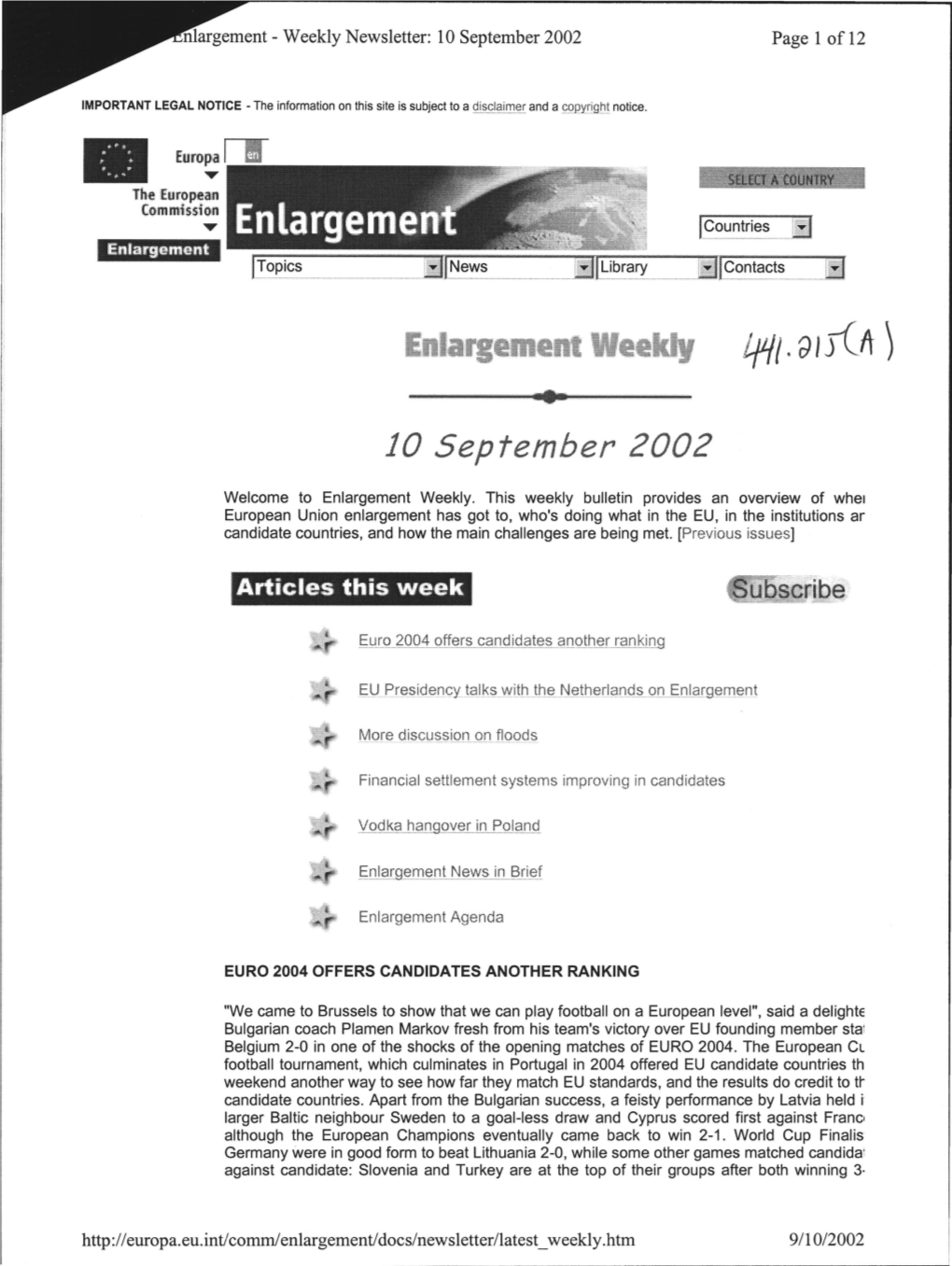 10 September 2002 Page 1 of 12