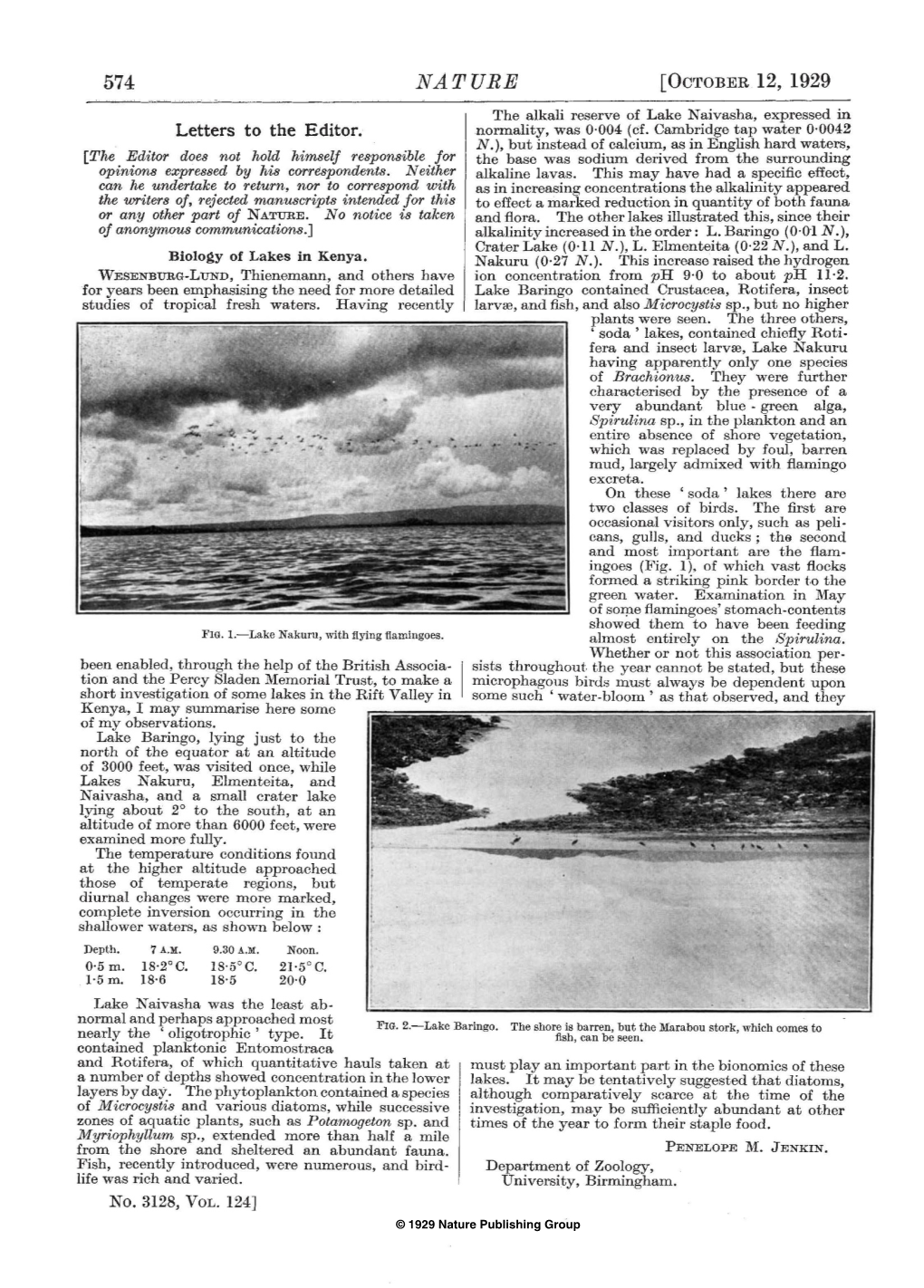 Nature [October 12, 1929