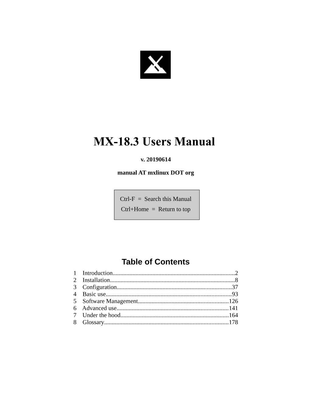 MX-18.3 Users Manual