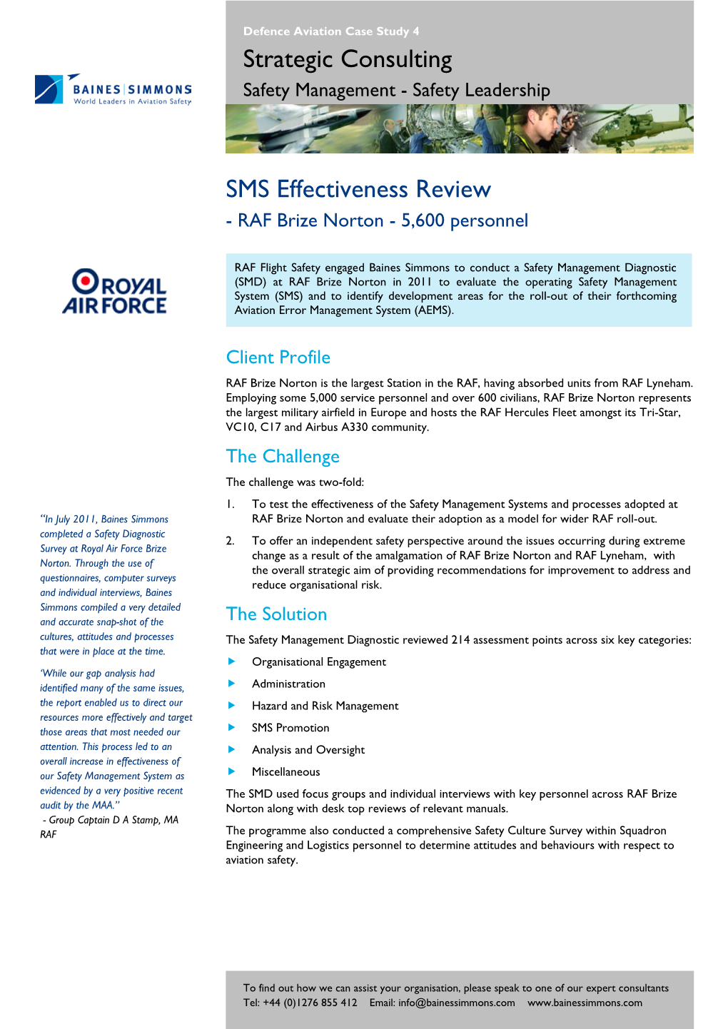 SMS Review at RAF Brize Norton