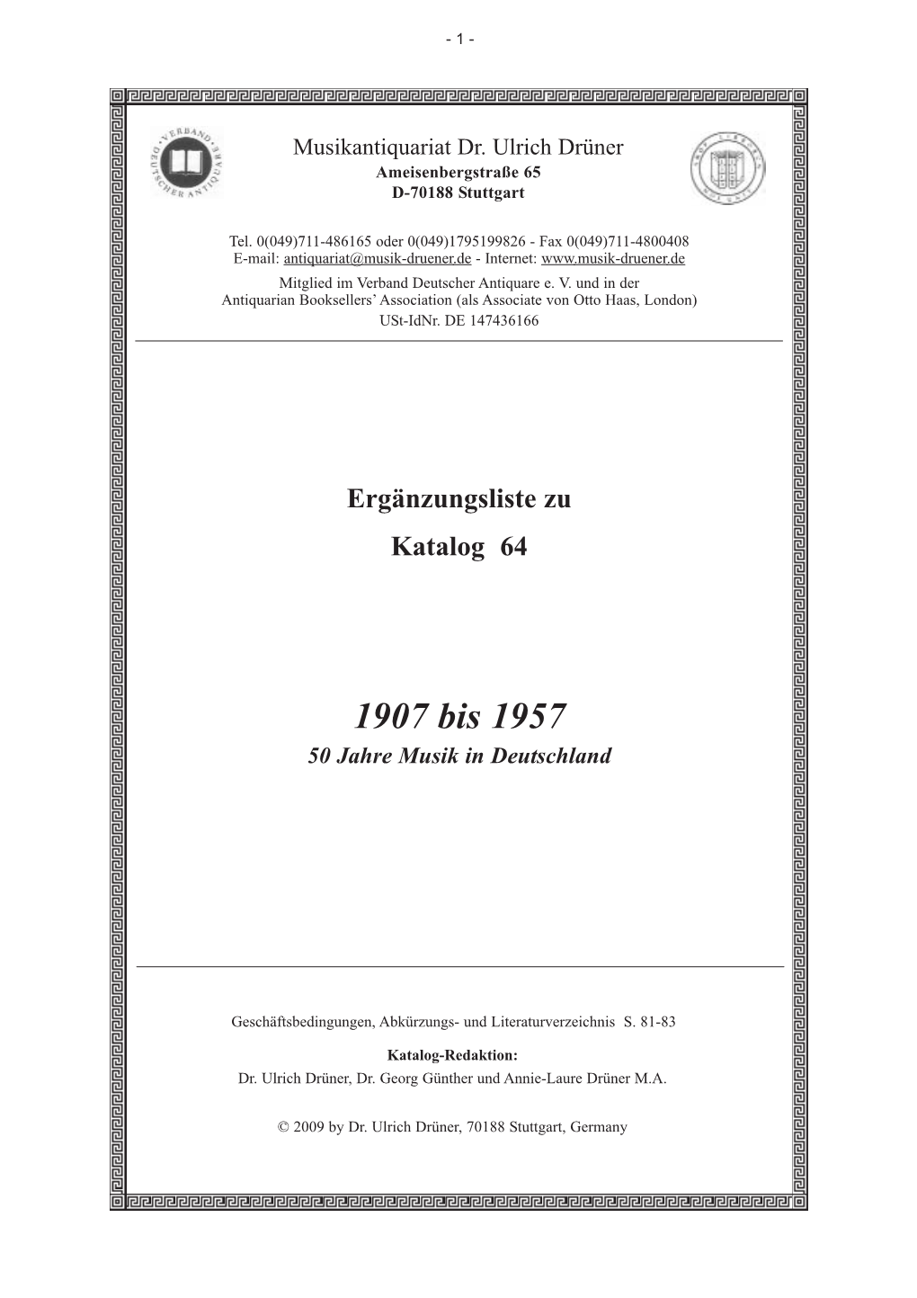 Iiib. Nazi-Musik Und Nazi-Musikliteratur (Titelliste)