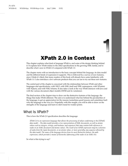 Xpath 2.0 in Context