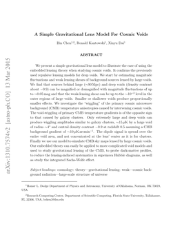 Arxiv:1310.7574V2 [Astro-Ph.CO] 13 Mar 2015 Ground Radiation—Large-Scale Structure of Universe