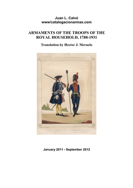 Armaments of the Troops of the Royal Household, 1788-1931