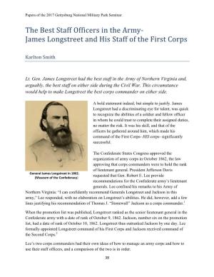 James Longstreet and His Staff of the First Corps