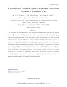 Kinematical and Dynamical Aspects of Higher-Spin Bound-State Equations in Holographic QCD