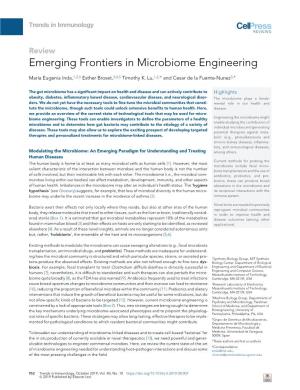 Emerging Frontiers in Microbiome Engineering.Pdf