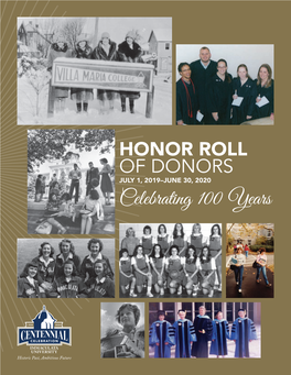 View Honor Roll of Donors